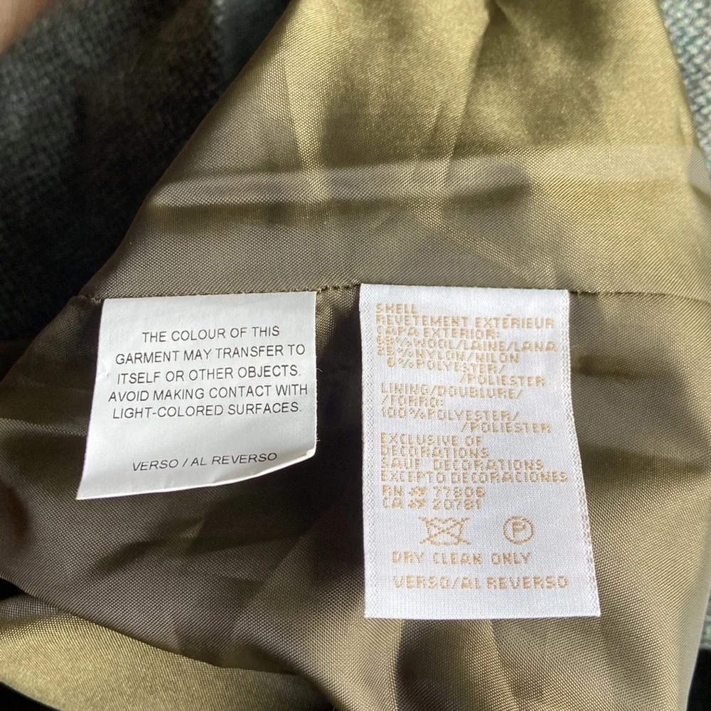 NWT Tommy Hilfiger Olive Tweed Wrap Skirt - Picture 8 of 9